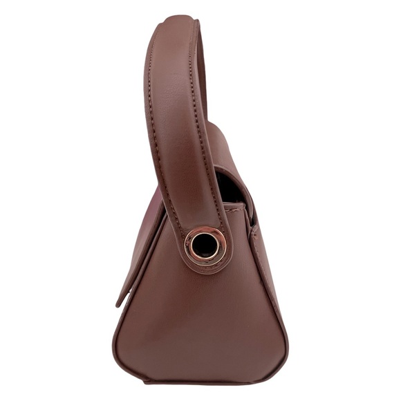 HOUSE OF WANT • We Are Chic Dark Brown Vegan Leather Crossbody Purse Bag Handbag - Picture 7 of 12